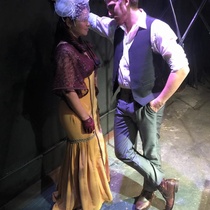 Photographs of the theatrical production, La profesión de la Sra. Warren (Miami, 2015)