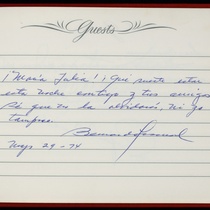 Guestbook, 1974