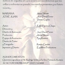 Program for the theatrical production, Cría cuervos