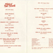 Program for the theatrical production, The White Whore