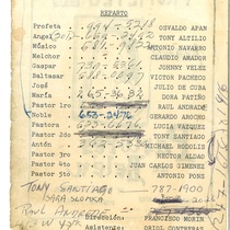 Program of the production, "Pastores de Belén" (New York, 1977)