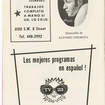 Program for the production, "La dama de las camelias"