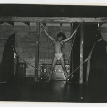 Rafael Delgado (Marzio) in the theatrical production, Francesco: Vida y milagros de los Cenci