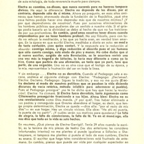 Program for the theatrical production, Electra Garrigó