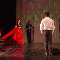 Photographs of the theatrical production, Padre nuestro