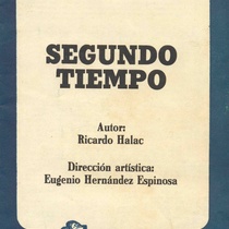 Program for the theatrical production, "Segundo tiempo"