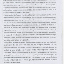 Program for the theatrical production, Las lamentaciones de Obba Yurú