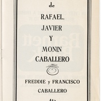 Program for the production, "El rey y yo"