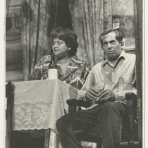 Martha del Río and actors in the production, "El premio flaco"