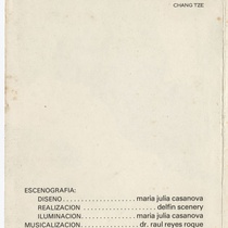 Program for the production, "El león dormido"