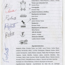 Program for the theatrical production, Galápago