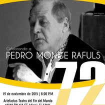 E-blast for the event, "Celebrando a Pedro Monge Rafuls"