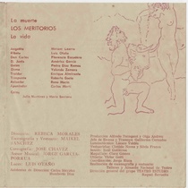 Program for the theatrical production, Sainetes andaluces (Teatro Estudio)