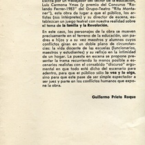 Program for the theatrical production, La proposición