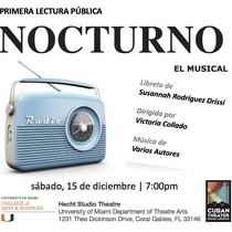 Poster for the stage reading, Nocturno el Musical