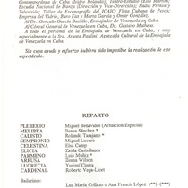 Program for the theatrical production, La Celestina