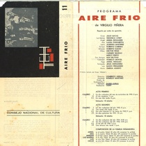 Program for the production, "Aire frío" (Havana, 1962)