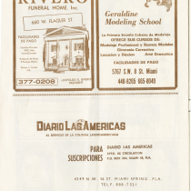 Program for the production, "La dama del alba"