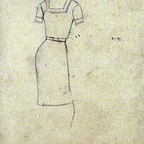 Costume design drawings for the theatrical production, Un tranvía llamado deseo