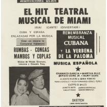 Playbill for the production, "Remembranza musical cubana"