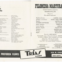 Program for the production, "Filomena Marturano"