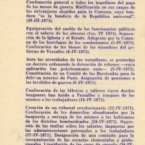 Program for the theatrical production, Los días de la Comuna