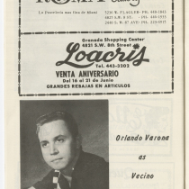 Program for the theatrical production, La verbena de la paloma"