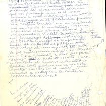 Manuscripts of Francisco Morín on Prometeo, Academia Municipal and Teatro Universitario