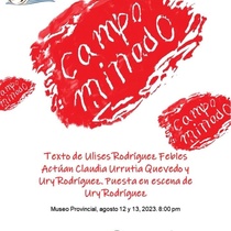 Poster for the theatrical production, Campo minado