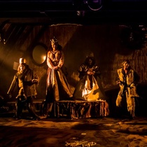 Photographs of the production, "La orgía"