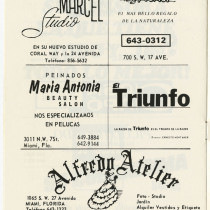 Program for the production, "Mujeres" (Women)