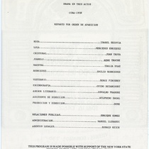 Program for the theatrical production, El robo del cochino, 1975