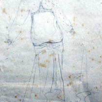 Costume design for the theatrical production, Las vacas gordas