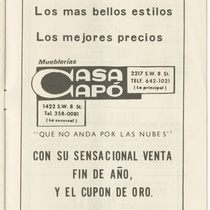 Program for the production, "Las Leandras" (The Leandras)