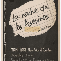 Poster for  the production, "La noche de los asesinos"