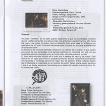 Catalogue for the 3er Festival del Monólogo Latinoamericano