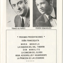 Program for the production, "Festival Federico Moreno Torroba"