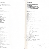 Program for the theatrical production, Los monstrous sagrados