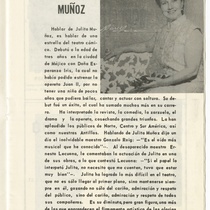 Program for the production, "60 Aniversario en el arte de Julita Muñoz"