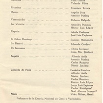 Program for the theatrical production, "Don Juan"