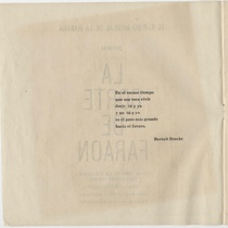 Program for the production, "La corte de faraón" (Teatro Musical de La Habana)