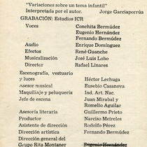 Program for the theatrical production, La ratonera