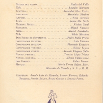 Program for the production, "Mariana Pineda"