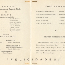 Program for the production, "La estrella"