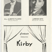 Program for the production, "La viuda alegre" (The merry widow)