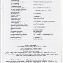 Program for the production, "Los Fantasmas de Tulemón"