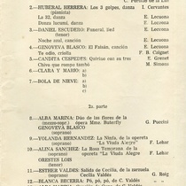 Program for the production, Rita Montaner in memoriam