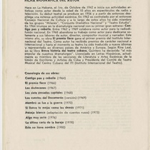 Program for the production, "De esto y de algo (Teatro Musical de La Habana)