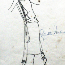 Costume design for Andrea in the theatrical production, Las vacas gordas