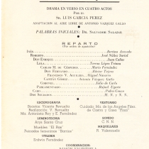 Program for the production, "El grito de Yara"